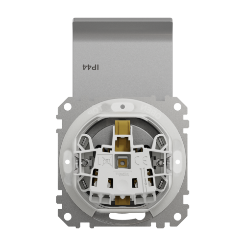 Розетка влагозащищенная IP44, алюминий, Sedna Design SDD213024