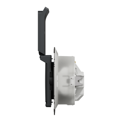 Розетка влагозащищенная IP44, черный, Sedna Design SDD214024