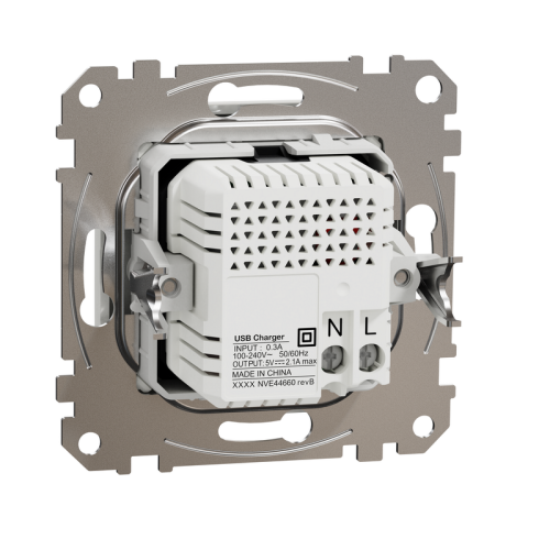 Розетка USB тип A+C 3A, 45W, белый, Sedna Design SDD111404