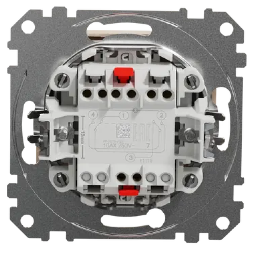 Выключатель перекрестный с подсветкой, бежевый, Sedna Design SDD112107L