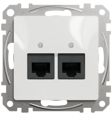 Компьютерная розетка двойная 2 х RJ45 кат. 5е UTP, белый, Sedna Design