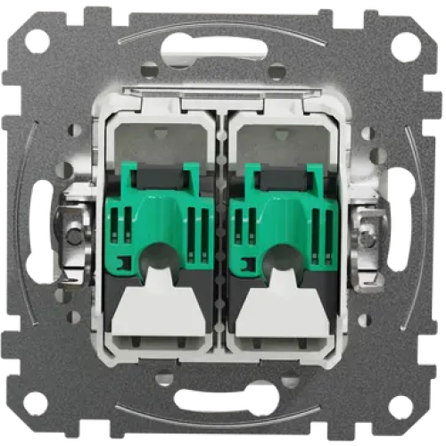 Компьютерная розетка двойная 2 х RJ45 кат. 5е UTP, белый, Sedna Design SDD111452