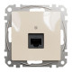 Компьютерная розетка RJ45 кат. 5е UTP, бежевый, Sedna Design SDD112451