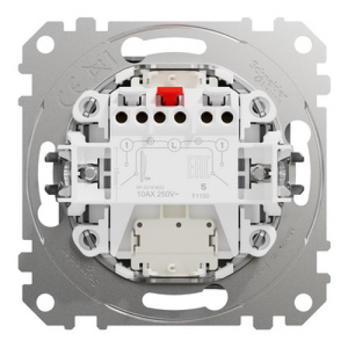 Выключатель с подсветкой 2 клавишный, алюминий, Sedna Design SDD113105L