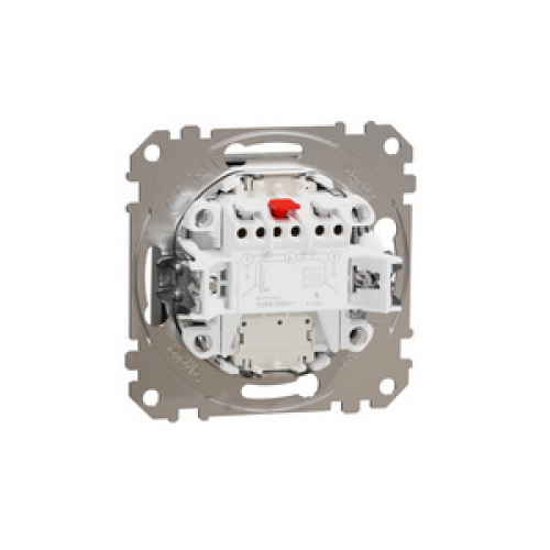 Выключатель с подсветкой 2 клавишный, алюминий, Sedna Design SDD113105L