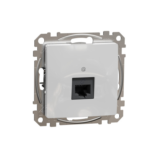 Компьютерная розетка RJ45 кат. 5е UTP, алюминий, Sedna Design SDD113451