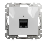 Компьютерная розетка RJ45 кат. 5е UTP, алюминий, Sedna Design