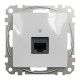 Компьютерная розетка RJ45 кат. 5е UTP, алюминий, Sedna Design SDD113451