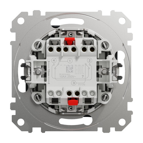 Выключатель перекрестный с подсветкой, черный, Sedna Design SDD114107L