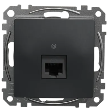 Компьютерная розетка RJ45 кат. 5е UTP, черный, Sedna Design