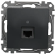 Компьютерная розетка RJ45 кат. 5е UTP, черный, Sedna Design SDD114451