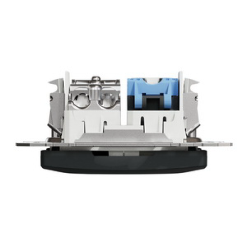Розетка телевизионная и компьютерная TV+RJ45 кат. 6 UTP, черный, Sedna Design SDD114469T