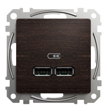 Розетка USB тип A+A, венге, Sedna Design