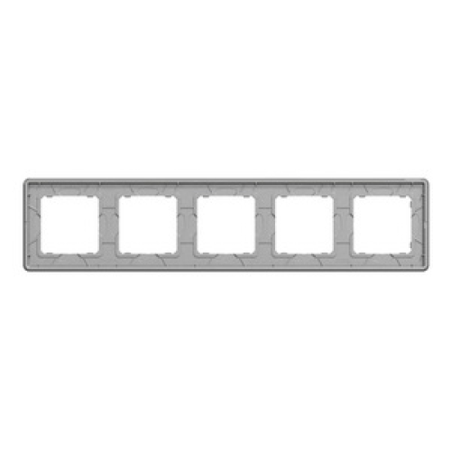 Рамка 5 постов, черное стекло, Sedna Design SDD361805