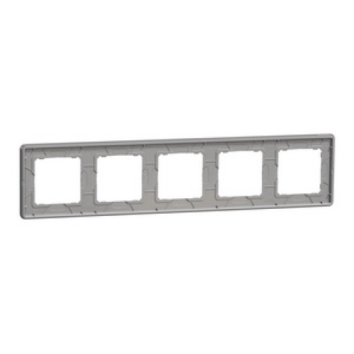 Рамка 5 постов, черное стекло, Sedna Design SDD361805