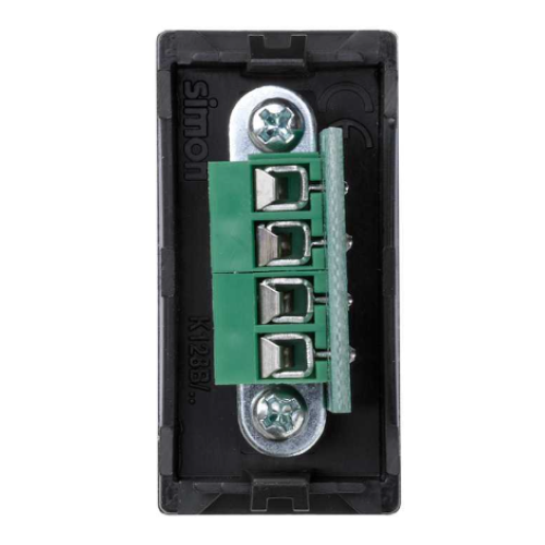 Розетка USB для передачи данных, 1 модуль, черный, К45 Simon K128B/14