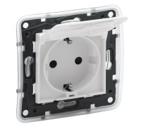 Розетка электрическая с крышкой IP44, белый, Niloe Step Legrand