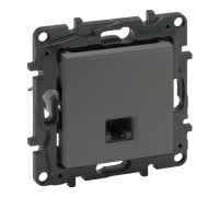 Розетка компьютерная RJ45 CAT5e UTP, сталь, Niloe Step Legrand