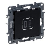 Розетка USB тип С+C 15 Вт 5 В, черный, Niloe Step Legrand