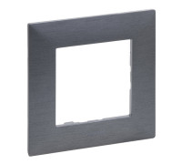 Рамка 1 пост, фактурная сталь, Niloe Step Legrand
