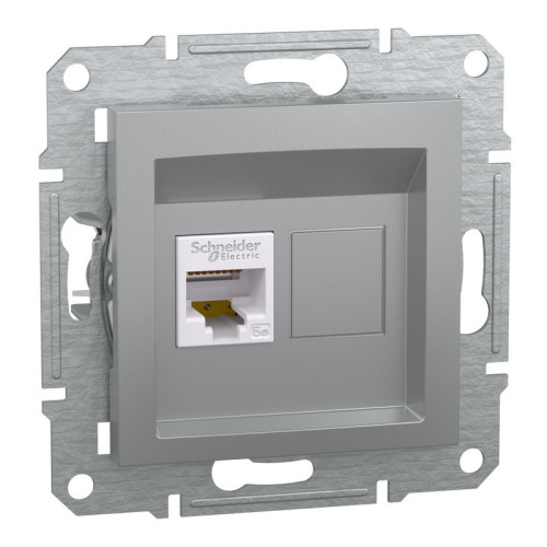 Розетка компьютерная RJ45, алюминий, EPH4300161 Asfora Schneider