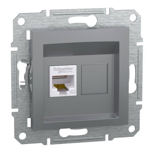 Розетка комп'ютерна RJ45, сталь, EPH4300162 Asfora Schneider