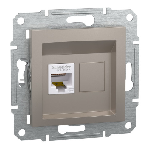 Розетка комп'ютерна RJ45, бронза, EPH4300169 Asfora Schneider