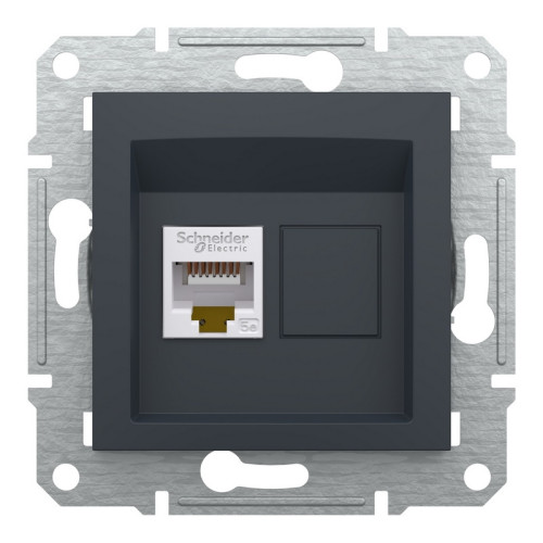 Розетка компьютерная RJ45, антрацит, EPH4300171 Asfora Schneider
