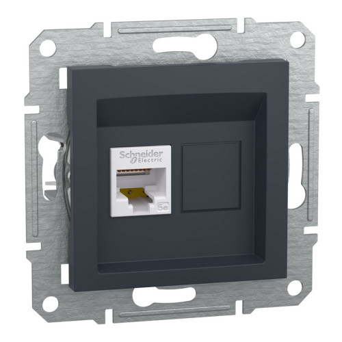 Розетка компьютерная RJ45, антрацит, EPH4300171 Asfora Schneider