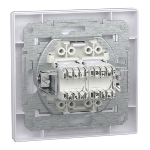 Розетка компьютерная RJ45 двойная, белый, EPH4400121 Schneider Asfora