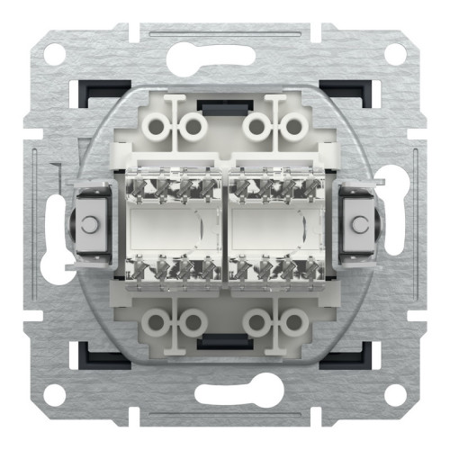 Розетка компьютерная RJ-45 двойная, антрацит, EPH4400171 Asfora Schneider