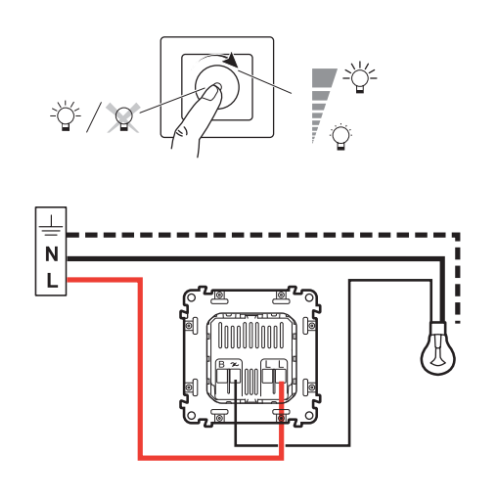 Диммер поворотный, черный, Niloe Step Legrand 863552B