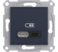 USB розетка тип А+С, антрацит, EPH2700371 Schneider Electric Asfora