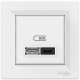 USB розетка тип А+С, білий, EPH2700321 Schneider Electric Asfora