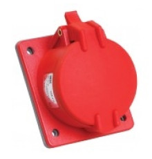 Силовая розетка 16А, 380В, 5 полюсов, встраиваемая, e.socket.pro.5.16.wall