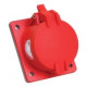 Силовая розетка 16А, 380В, 5 полюсов, встраиваемая, e.socket.pro.5.16.wall