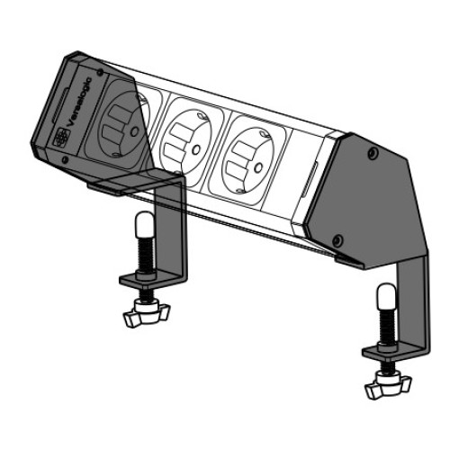 Накладной блок розеток 3х220В + 2xUSB, Versadesk ASA 060.23F.00131