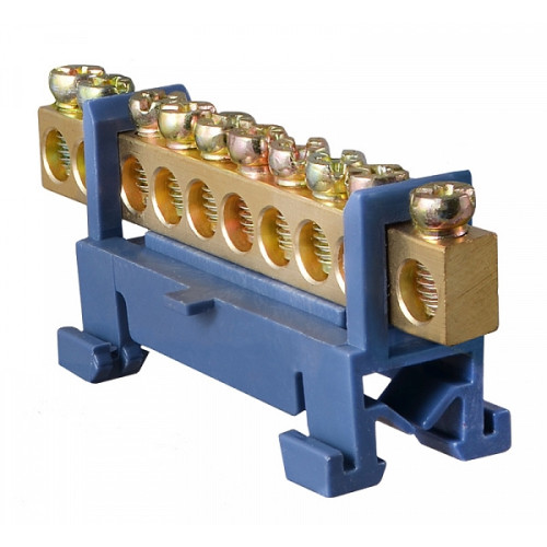 Шина нулевая на din-рейку на 10 отверстий, BC-510 Аско A0150120034