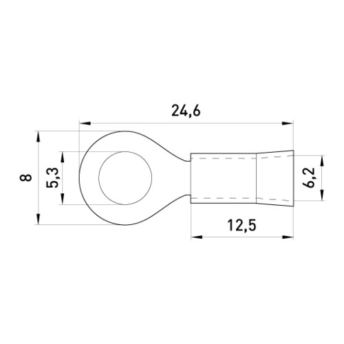 Наконечник кольцевой 2,5 - 4 мм кв, синий, e.terminal.stand.rv3.3,5.5.blue Enext