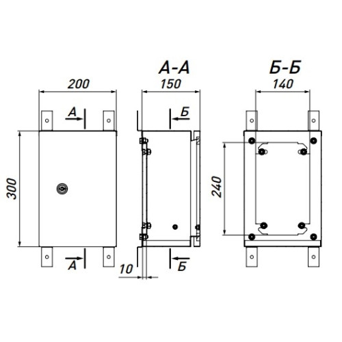 Шкаф металлический 300х200х150 мм, навесной, IP54, e.mbox.pro.p.30.20.15 IP54 Enext p0100243