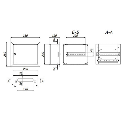 Щит встраиваемый на 12 модулей, металлический, IP31, e.mbox.pro.w.12 Enext p0100208