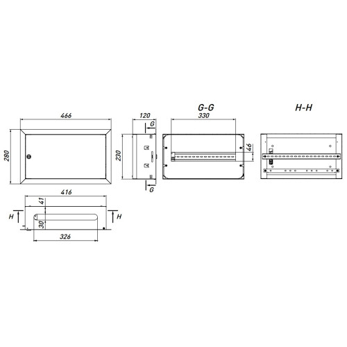 Щит встраиваемый на 18 модулей, металлический, IP31, e.mbox.pro.w.18 Enext p0100209