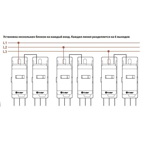 Клеммный распределительный блок 175А, 1 полюс, Finder