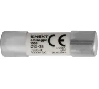 Предохранитель 12A для защиты солнечных панелей и инверторов, 10x38, gPV, 1000VDC, e.fuse.gpv.1038.12