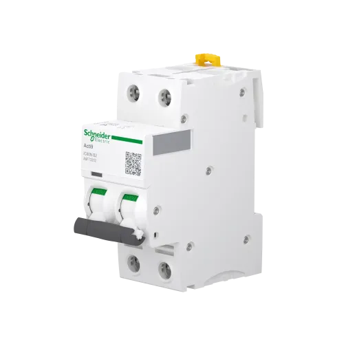 Автоматический выключатель 2А, 2 полюса, кривая B, IC60N Acti9 Schneider Electric A9F73202
