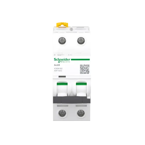 Автоматический выключатель 2А, 2 полюса, кривая B, IC60N Acti9 Schneider Electric A9F73202