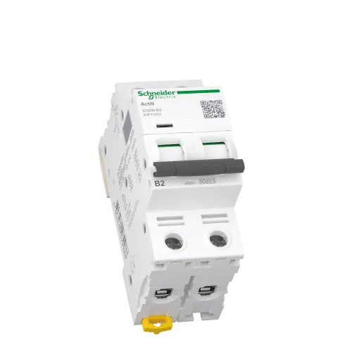 Автоматический выключатель 2А, 2 полюса, кривая B, IC60N Acti9 Schneider Electric A9F73202