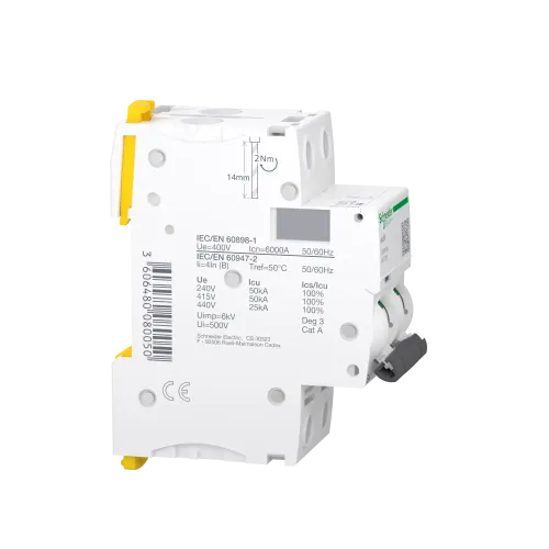 Автоматический выключатель 4А, 2 полюса, кривая B, IC60N Acti9 Schneider Electric A9F73204