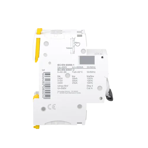 Автоматический выключатель 4А, 2 полюса, кривая B, IC60N Acti9 Schneider Electric A9F73204
