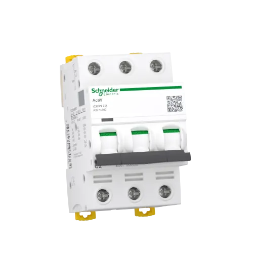 Автоматический выключатель 2А, 3 полюса, кривая C, IC60N Acti9 Schneider Electric A9F74302